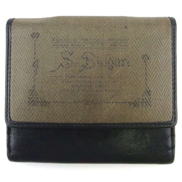 AUTH BVLGARI W Hook Wallet Colleesione Leather ~ PVC - Picture 1 of 7